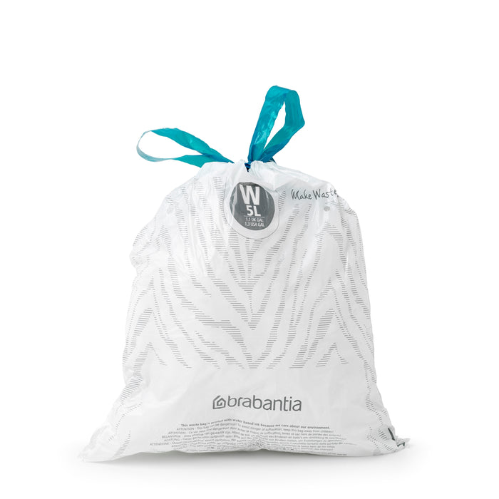 Brabantia Type W PerfectFit Afvalzak 5 Liter - 20 zakken