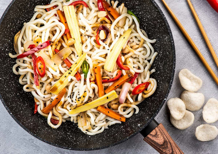 Westinghouse Wokpan 30 cm Black Marble Wood