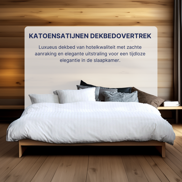 Ten Cate Katoensatijnen Dekbedovertrek - 140x200|220 - Wit