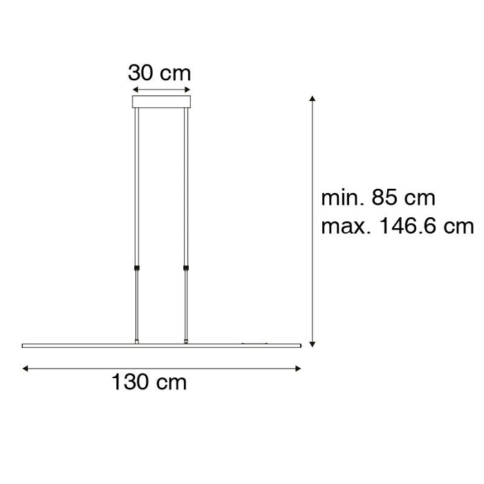 QAZQA Moderne hanglamp staal incl. LED verstelbaar - Bold