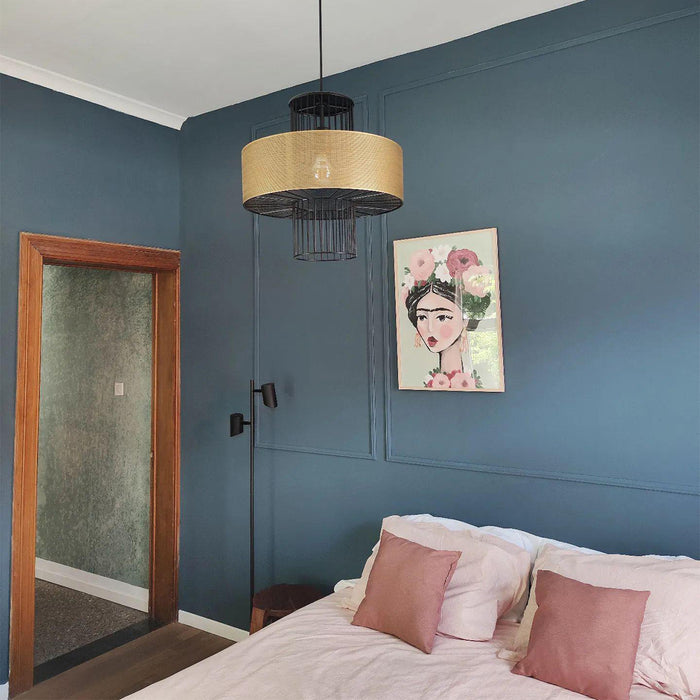 QAZQA Design hanglamp goud met zwart 40 cm - Tess