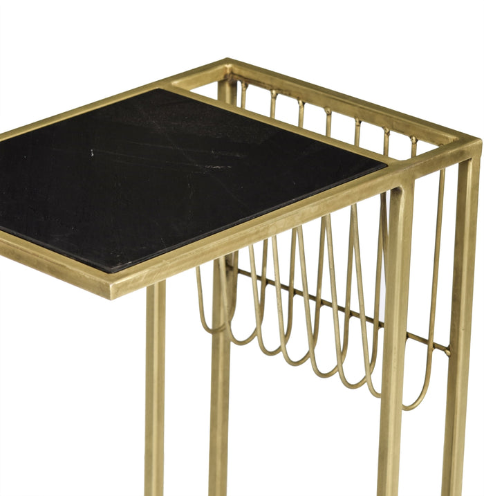 Livingfurn Djura Marble Black Brass