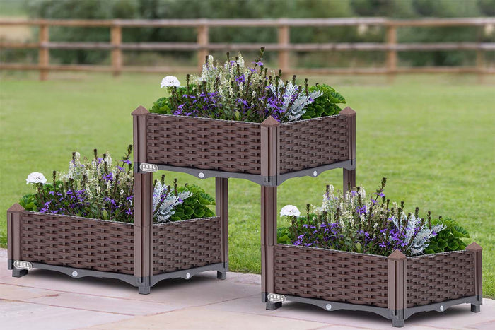 Feel Furniture - buiten plantenbak - Lota - Donkerbruin