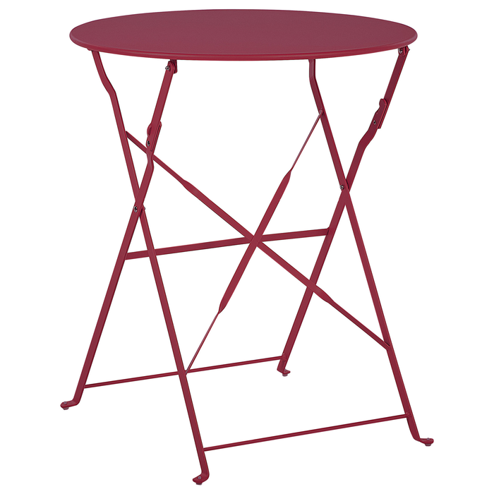Beliani - FIORI - Bistroset voor 2 - Bordeaux rood - Staal