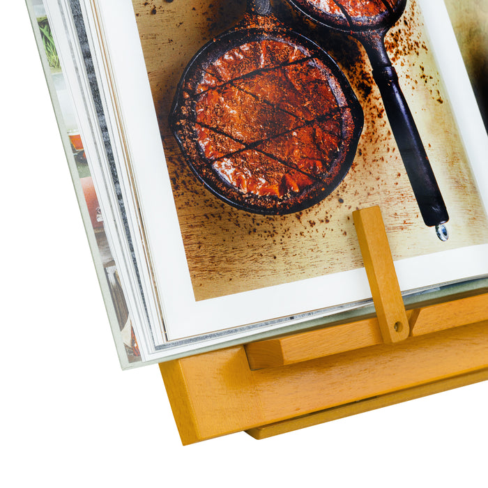 QUVIO Kookboekstandaard | Boekenstandaard | Tabletstandaard - Hout