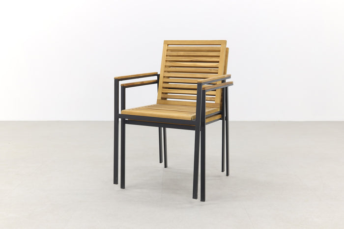 VDG Milo stapelstoel - natural teak