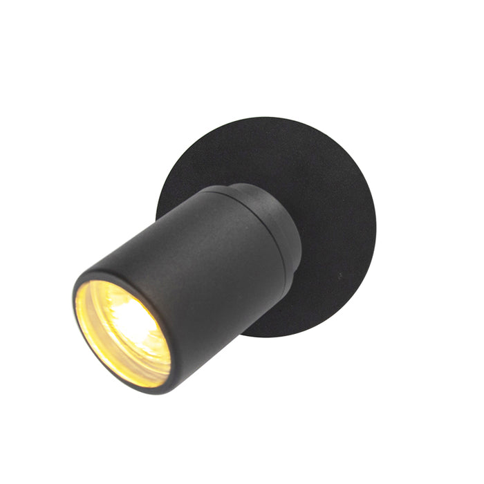 QAZQA Moderne badkamer spot zwart IP44 - Ducha