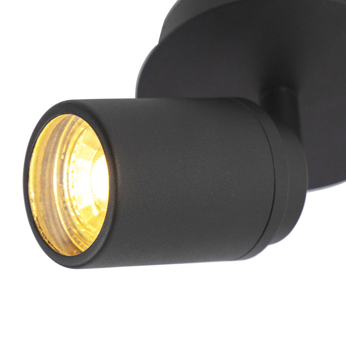 QAZQA Moderne badkamer spot zwart IP44 - Ducha