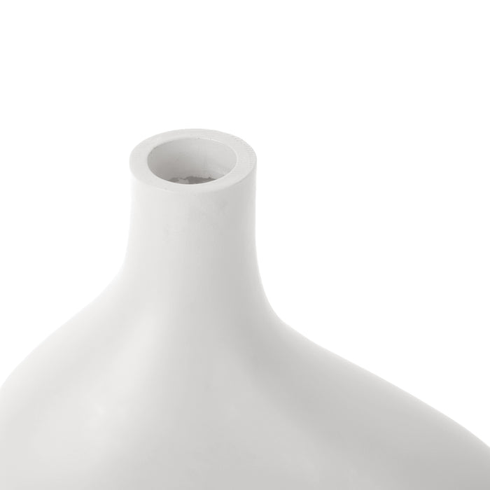 present time - Vase Organic Curves large polyresin white