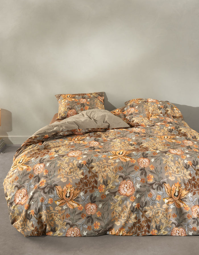 Essenza Veron Dekbedovertrek Winter brown 240 x 220 cm