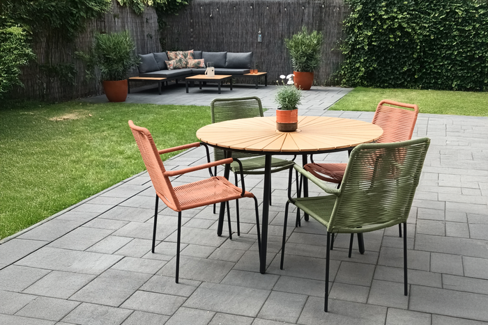 VDG Dave teak tuintafel rond - Ø 110 cm.