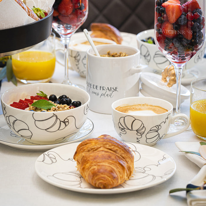 Riviera Maison Ontbijtbord Le Petit Déjeuner Wit