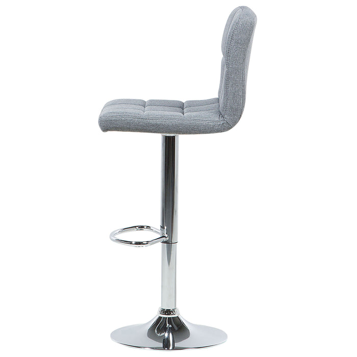 Beliani - MARION - Barkruk verstelbaar - Lichtgrijs - Polyester