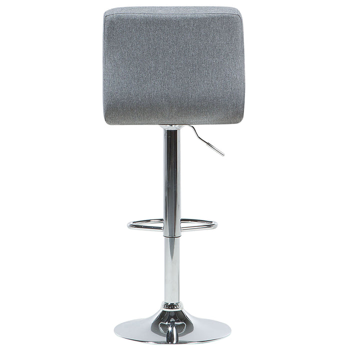 Beliani - MARION - Barkruk verstelbaar - Lichtgrijs - Polyester