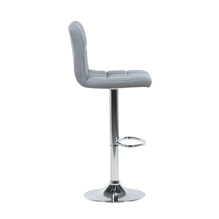 Beliani - MARION - Barkruk verstelbaar - Lichtgrijs - Polyester