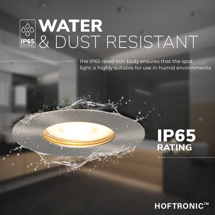 Hofronic 6x Bari - LED Inbouwspots Badkamer IP65 Zilver