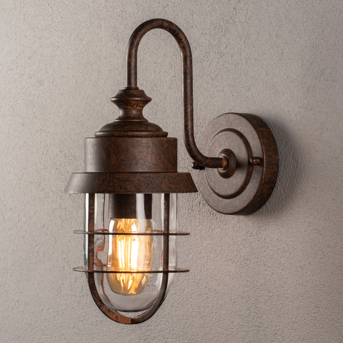 Konstsmide Cerignola Wandlamp - E27 - 24.5 x 30.5 cm - Roestbruin