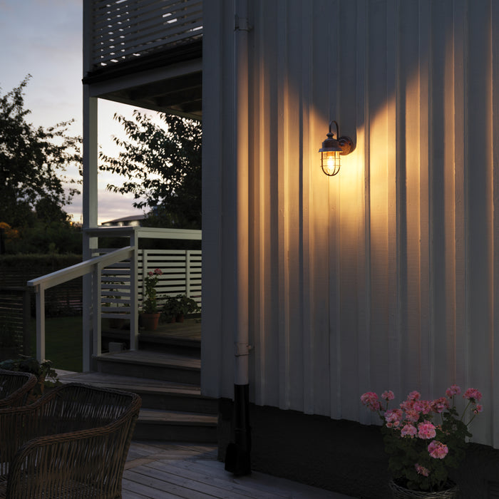 Konstsmide Cerignola Wandlamp - E27 - 24.5 x 30.5 cm - Roestbruin