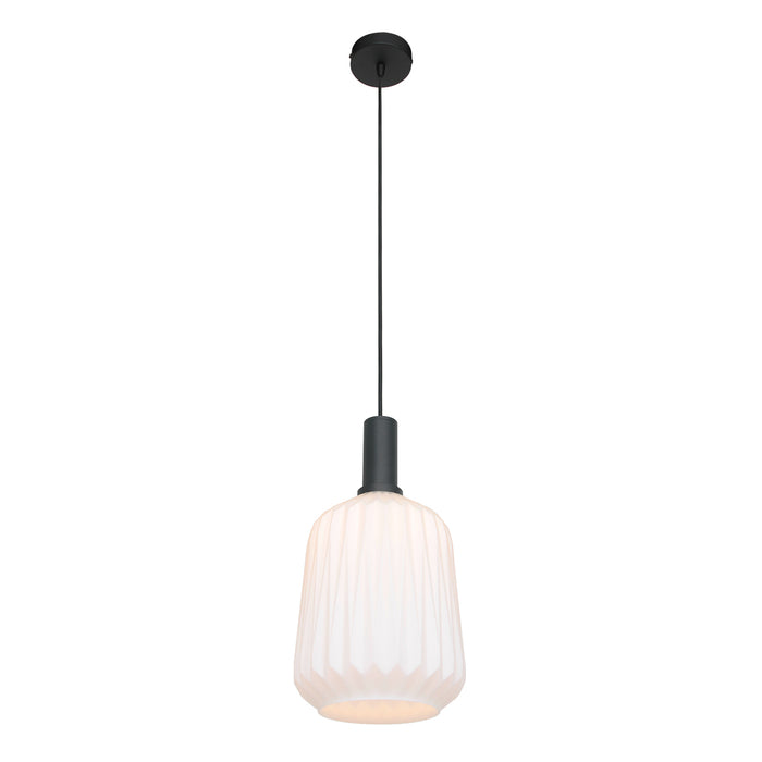 Steinhauer verre nervuré hanglamp melkglas Ø 20 cm