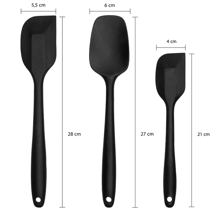 Krumble Silicone spatelset van 3 - Zwart