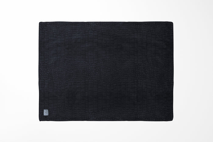 LINNICK Flanel Fleece Deken Croco - zwart - 140x200cm