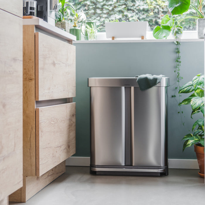 Simplehuman Rectangular Liner Pocket Pedaalemmer 58 Liter (34+24 L)