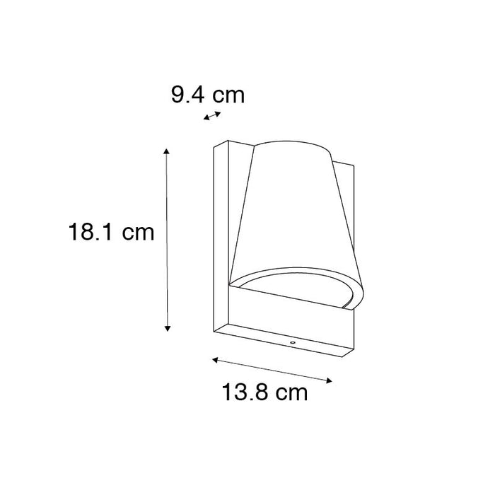 QAZQA Industriële buiten wandlamp zwart IP44 - Femke