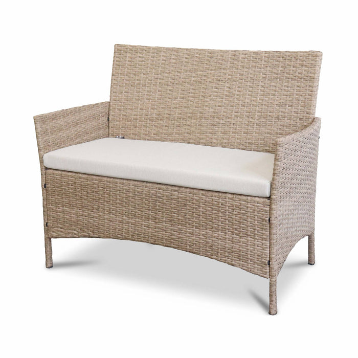 sweeek - Tuinmeubelset van wicker, 4-zits