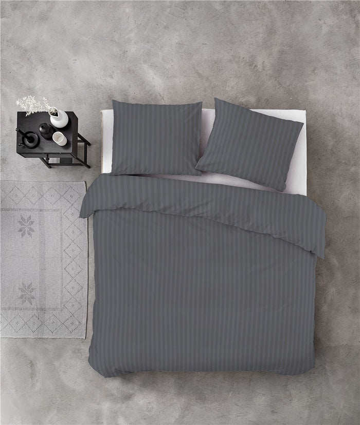 Byrklund - Dekbedovertrek Classy Evergreen - 140x220 - Antraciet
