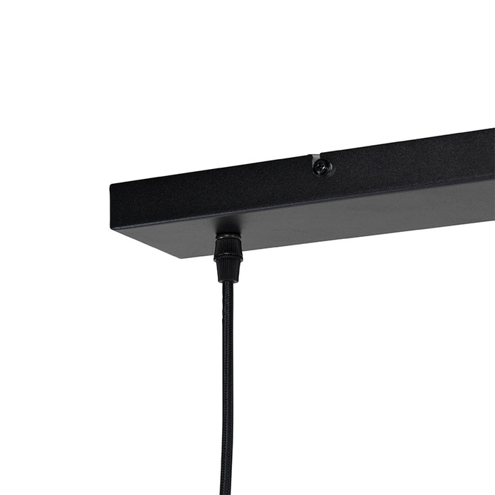 QAZQA Industriële hanglamp zwart met goud 3-lichts - Magnax