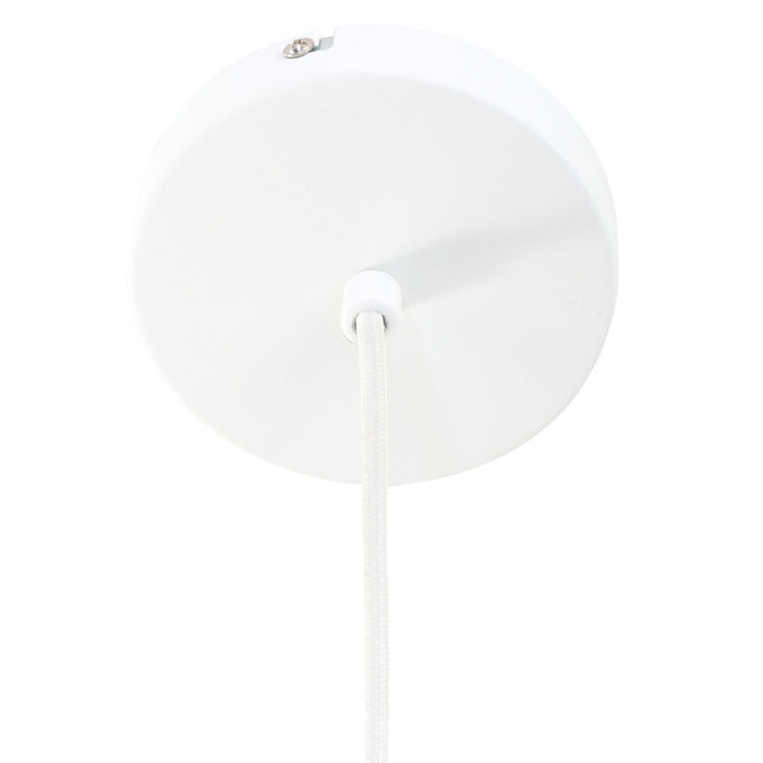 Mexlite - hanglamp - Bjorr - wit - hout metaal - Ø 33cm - E27 - 7730W