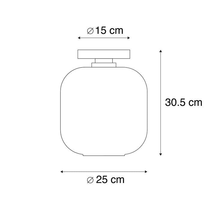 QAZQA Design plafondlamp zwart met goud en smoke glas - Zuzanna