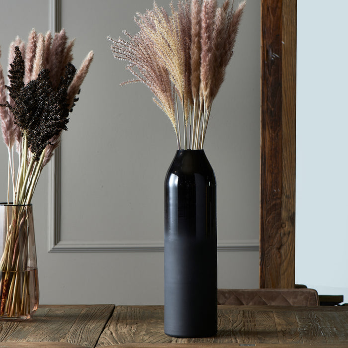 Rivièra Maison - Elegante Glas Vaasje, zwart, handgemaakt, hoogte 46 cm