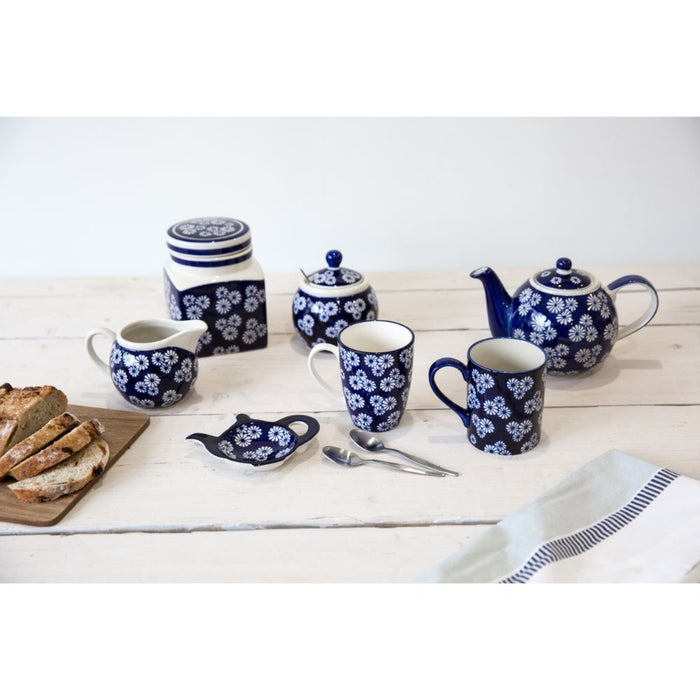 London Pottery - Globe Small Daisies Voorraadpot, Keramiek, Blauw, Mad