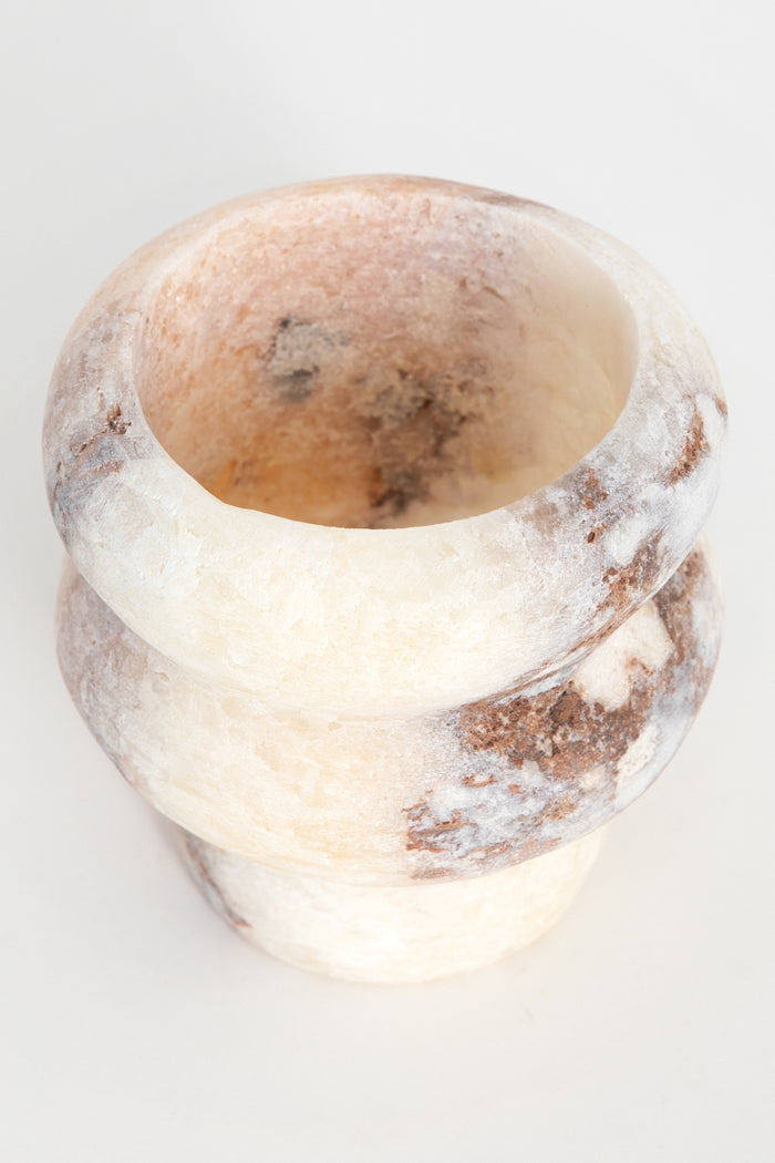 Sissy-Boy Witte alabaster waxinelichthouder