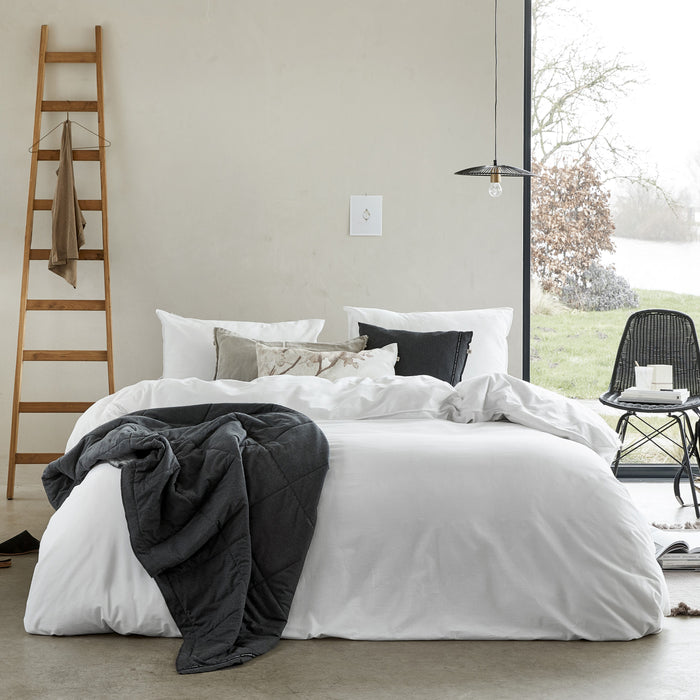 Walra Vintage Cotton Dekbedovertrek 200 x 220/240 cm - Wit