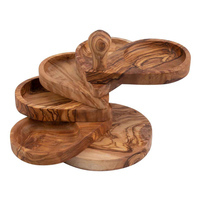 Bowls and Dishes Pure Olive Wood Etagère 5-delig
