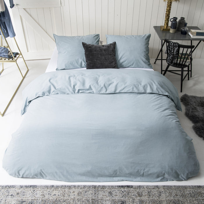 Walra Vintage Cotton Dekbedovertrek 140 x 220/240 cm - Jeans blauw