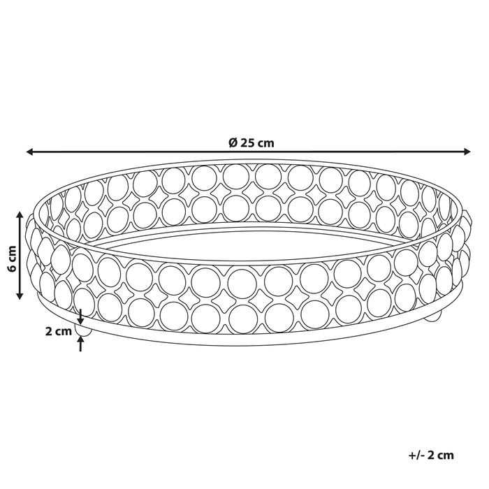 Beliani - VATAN - Rond Dienblad - Goud - IJzer