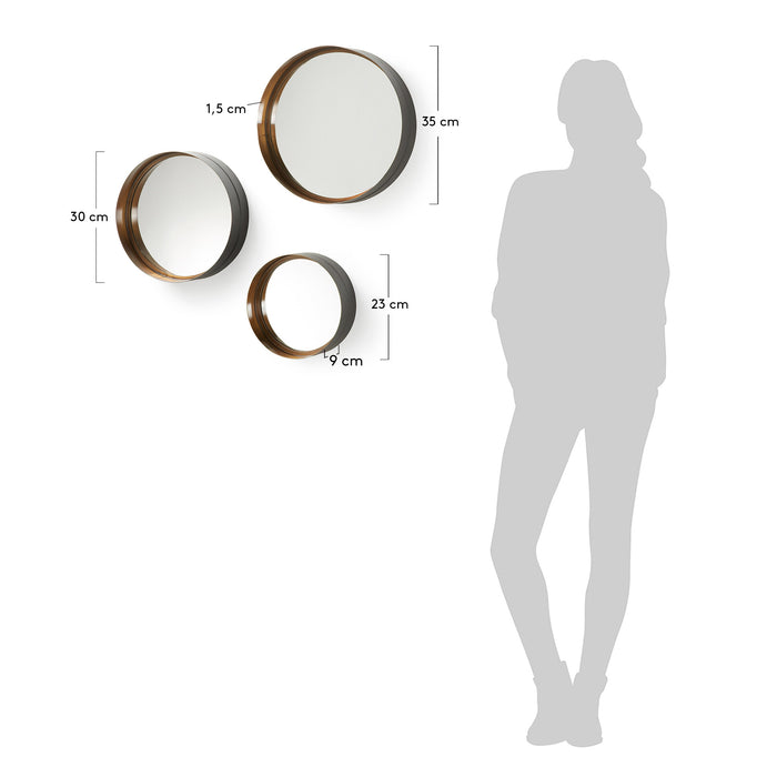 Kave Home Wilton Spiegel Set van 3