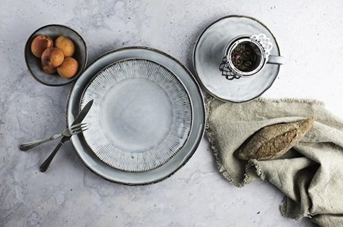 Organic by Dutch Rose Amsterdam dinerbord 26,5 cm - blauw