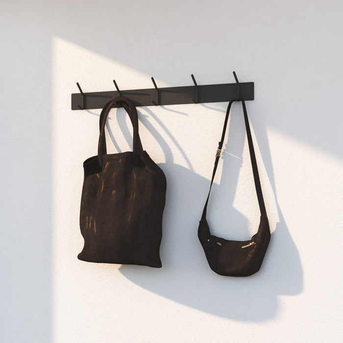 Gorillz Mystiek Five - Wandkapstok - 10 kapstok haken - Zwart