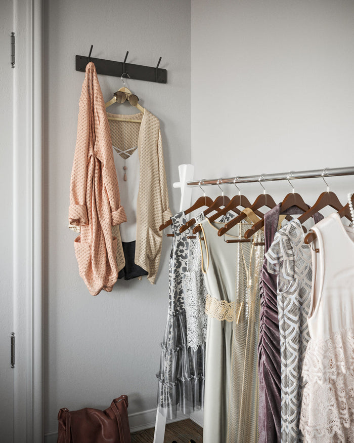 Gorillz Mystiek Three - Wandkapstok - 6 Kapstok haken - Zwart