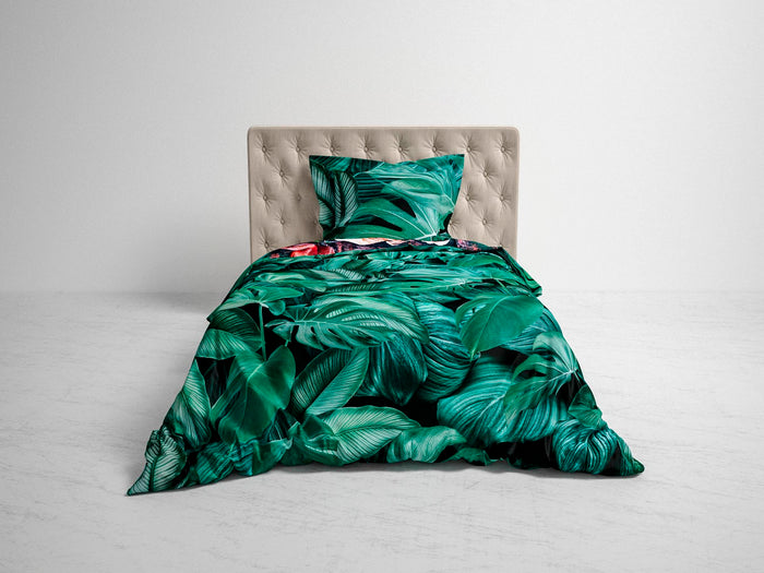 Heckett Lane Dekbedovertrek Katoen Satijn Goran - green