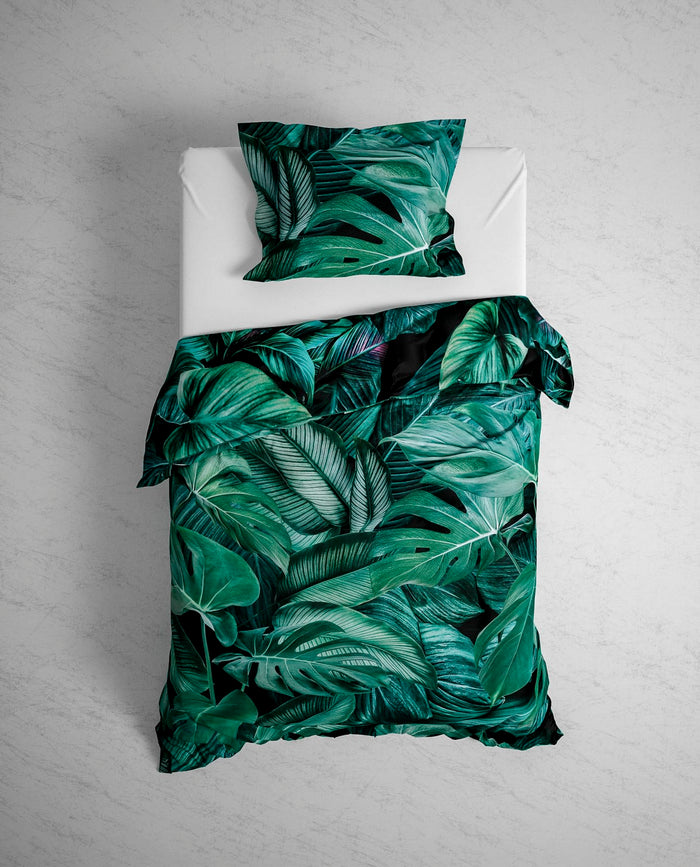 Heckett Lane Dekbedovertrek Katoen Satijn Goran - green