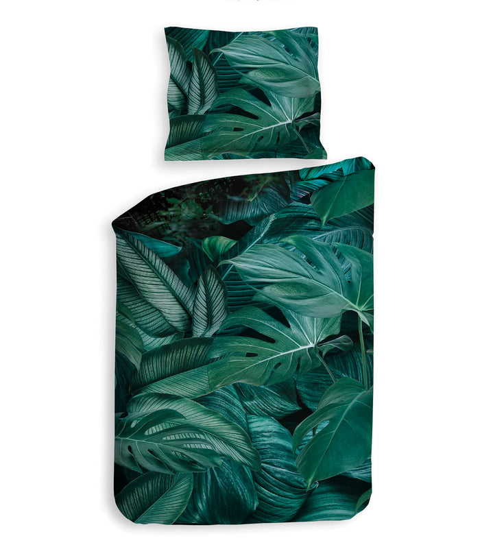 Heckett Lane Dekbedovertrek Katoen Satijn Goran - green