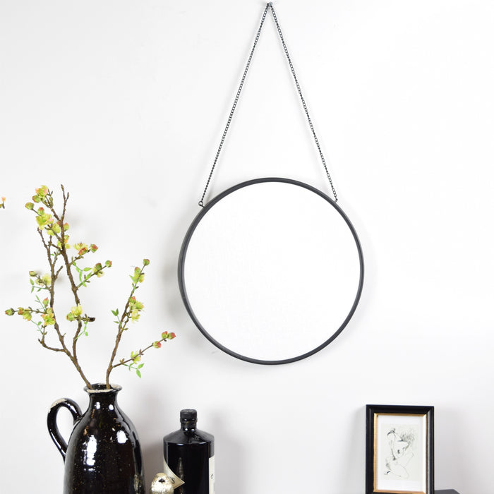 LOFT42 Industry Spiegel Rond L - Metaal - Zwart - Ø45