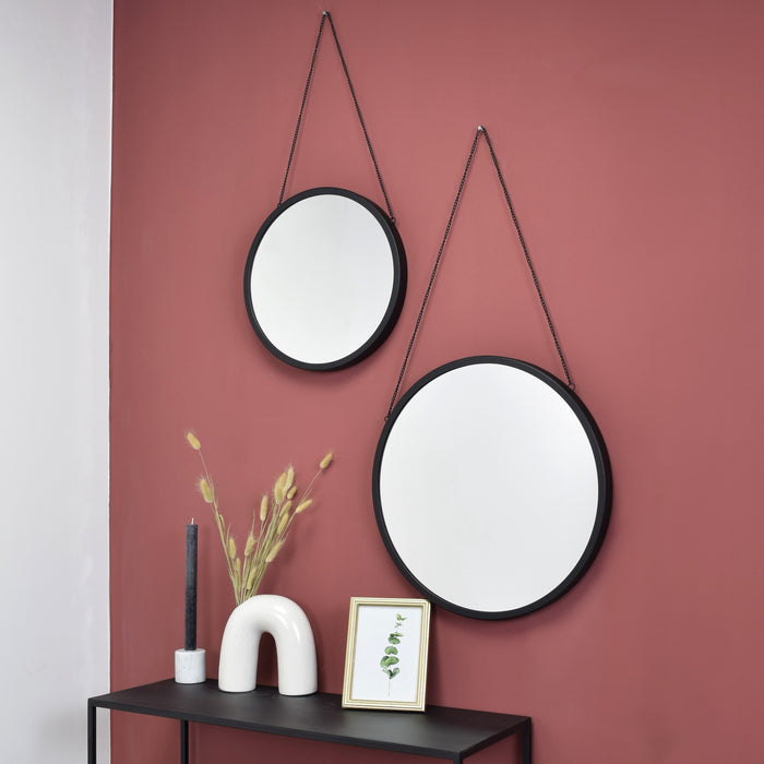 LOFT42 Industry Spiegel Rond S - Metaal - Zwart - Ø35