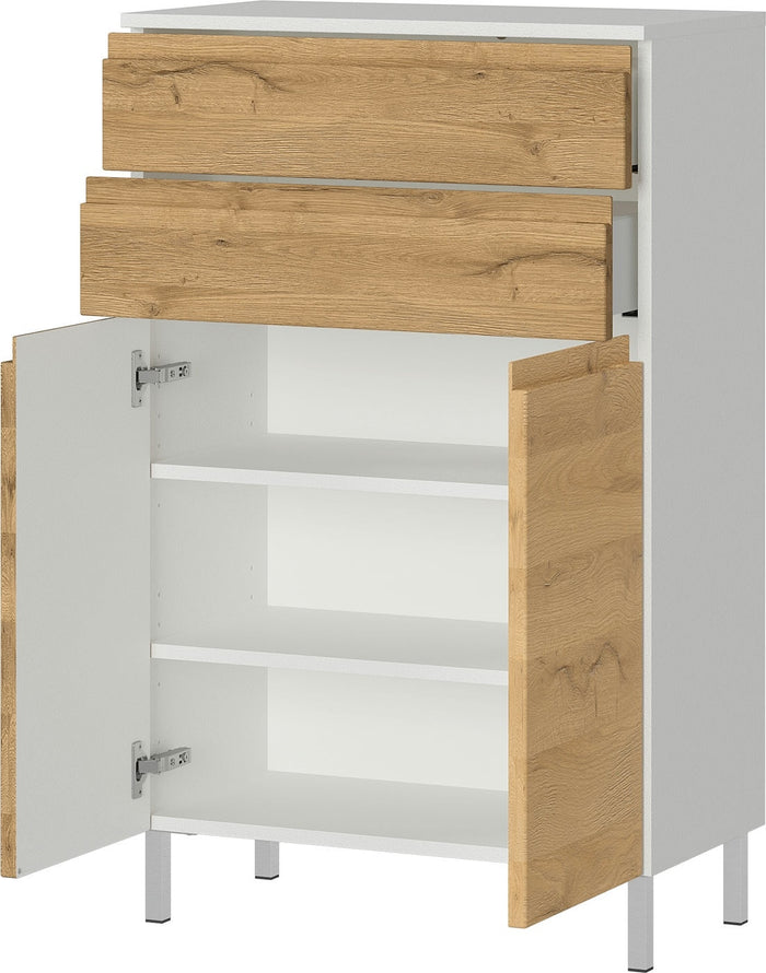 Germania Torrance Badkamerkast Laag Wit | Eiken