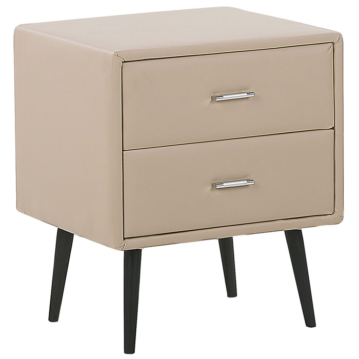 Beliani - ESSONNE - Slaapkamerset - Beige - 180 x 200 cm - Kunstleer